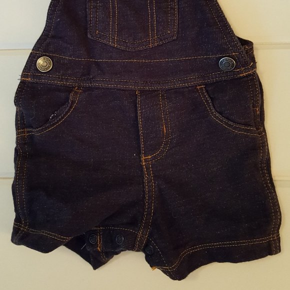 Carters Jean Short Overalls - 6 Months - Picture 2 of 3